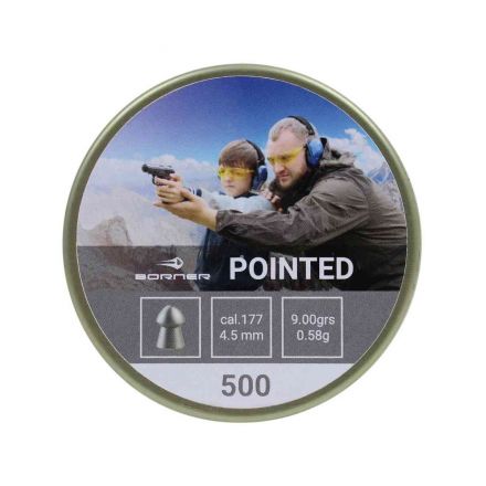 Пули Borner Pointed 4,5 мм, 0,58 грамм, 500 штук